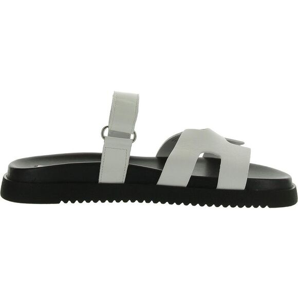 Steve Madden Womens Mayven B/W Adjustable Slip On Slide Sandals Shoes Used - Picture 3 of 5